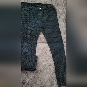 Jordache Navy Pants with White Dots